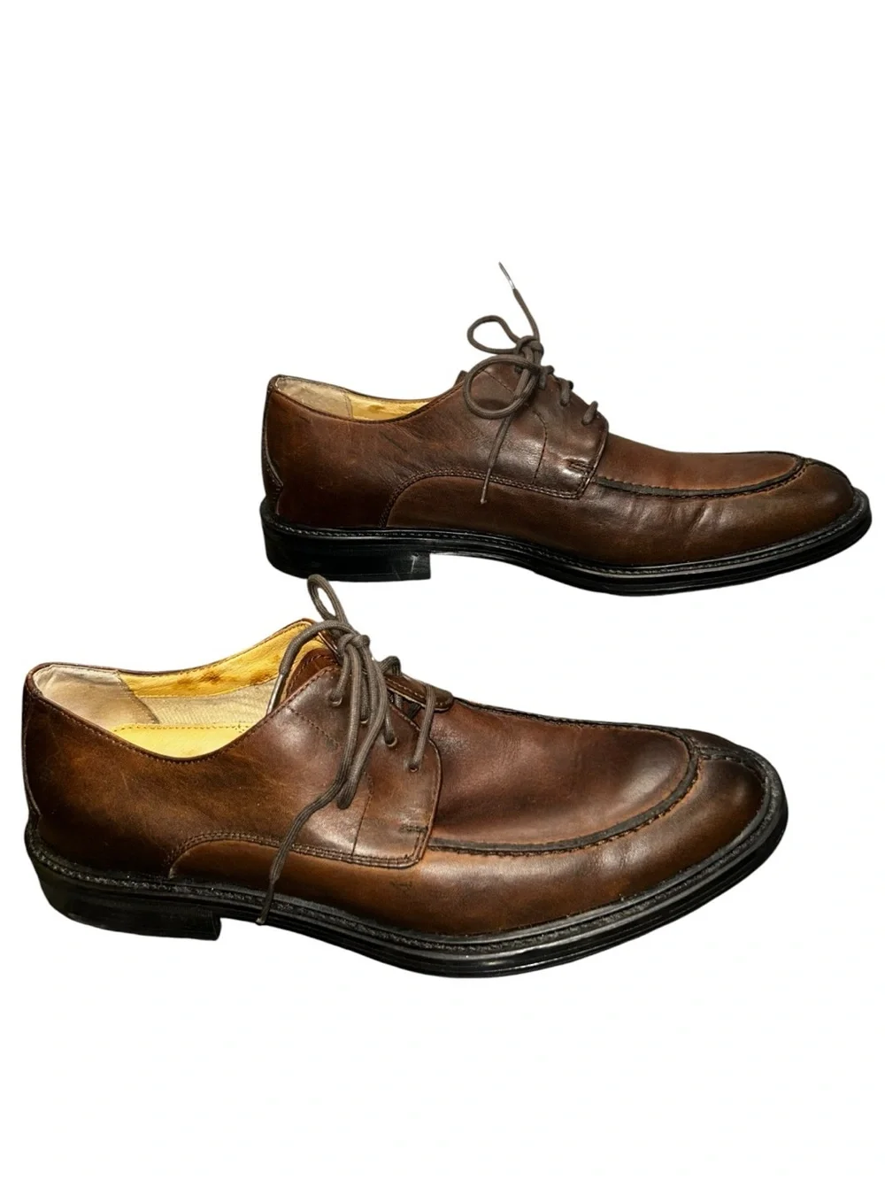 CHAPS Brown Leather Oxford Dress Shoes Men’s Size 9.5M Classic Lace-Up